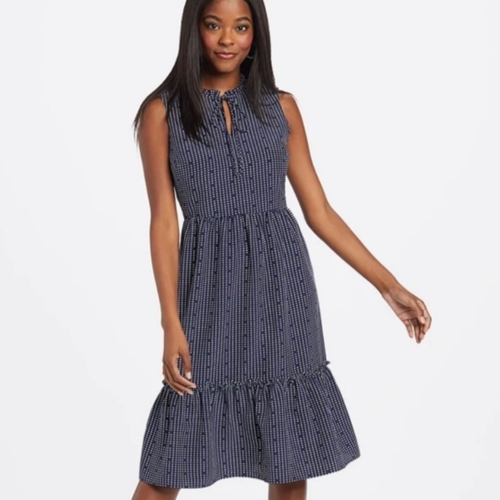 Draper James heart‎ dot tiered dress